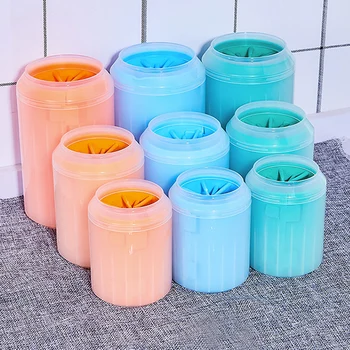 

Dog Paw Cleaner Soft Gentle Silicone Portable Pet Foot Washer Cup Paw Clean Brush Quickly Washer Dirty Cat Foot Cleaning Brush 1