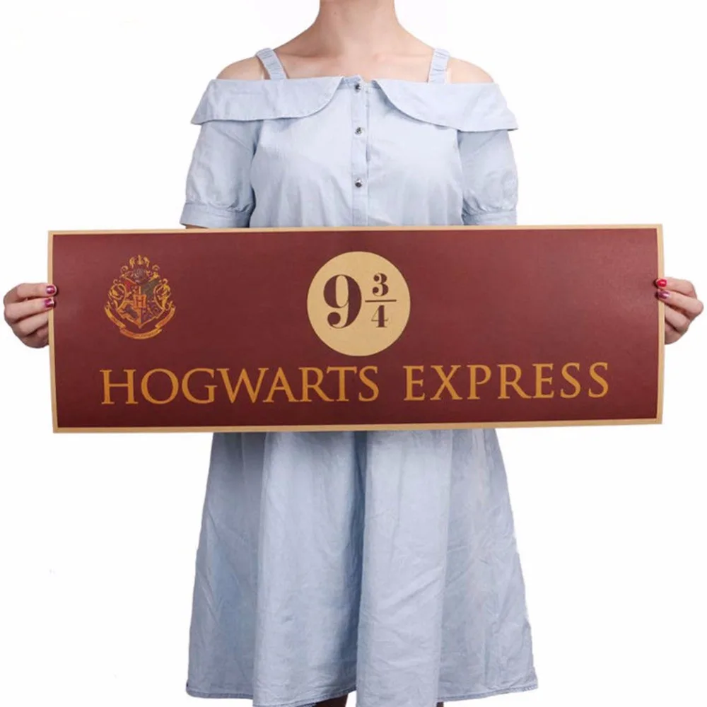 

1PC 9 3/4 Platform Nostalgic Vintage Kraft Paper Poster Wall Sticker