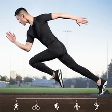 Мужские спортивные лосины Брюки дышащий бегущий отражающий ночью фитнес-тренинг для тренировок, компрессионые брюки