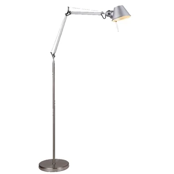 

Adjustable Floor Lamp in Satin Nickel Finish with 15cm diameter Metal Shade
