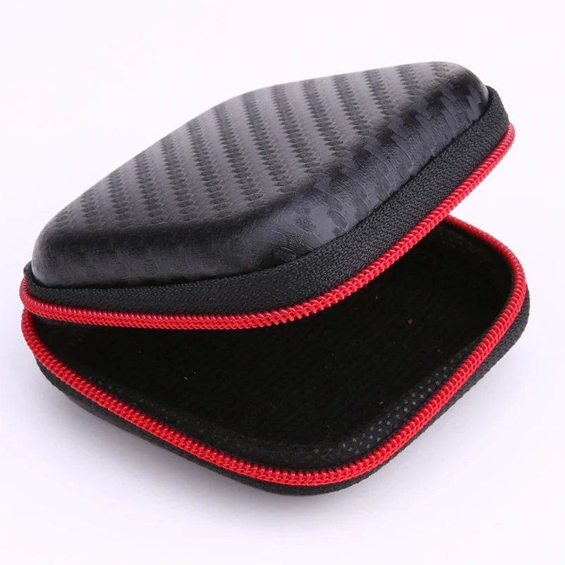 Portable Headphone Storage Bag Mini Zipper Earphone Headset Case Bag USB Cable Organizer Coin Purse Square Pocket Hard Case Box