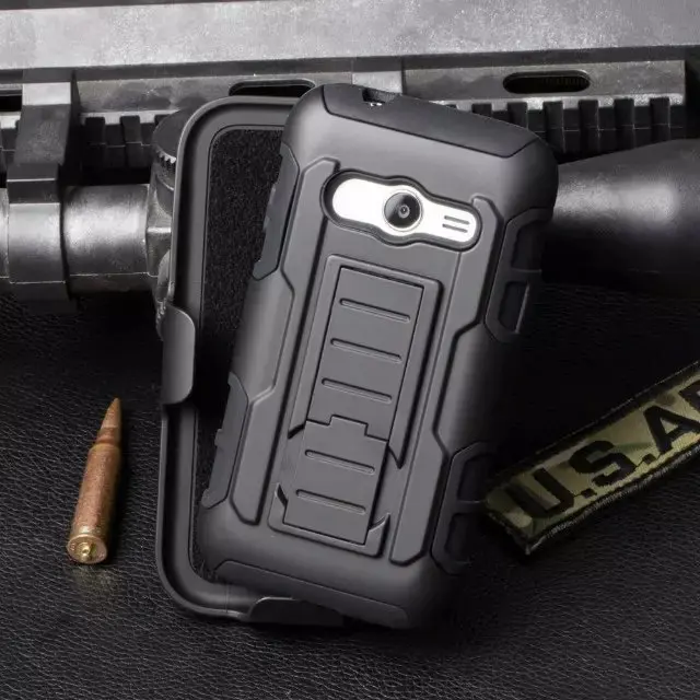 Protective Belt Clip Holster Cover Hard Soft Hybrid Stand Case for