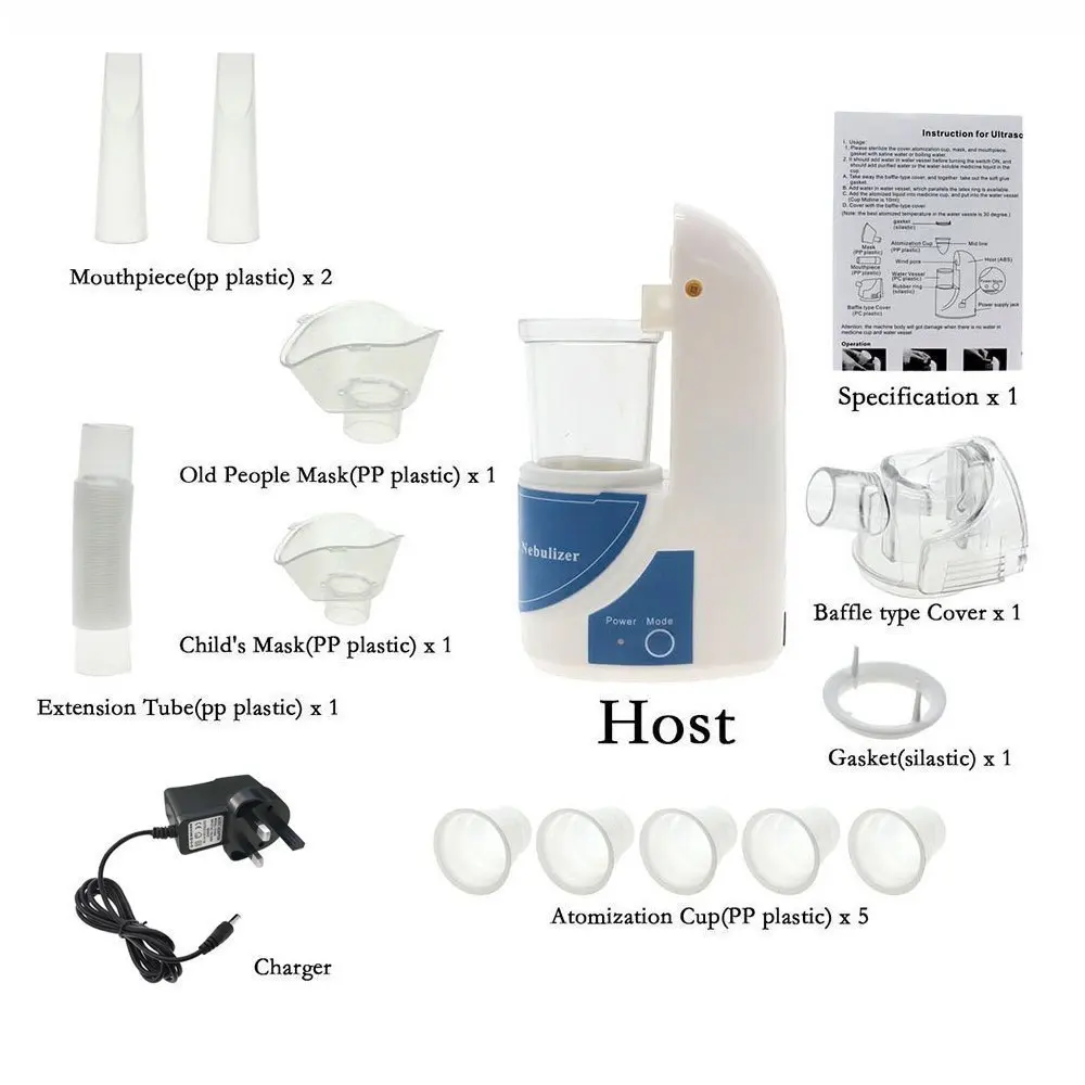  Cosmetology Vaporizer Ultrasonic Nebulizer Handheld Personal Cool Mist Inhaler Aromatherapy Essenti