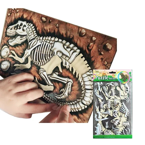 Jurassic паззл с динозаврами детская простая головоломка игрушка 3D Сборка обучающая