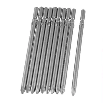 

WSFS Hot Sale Hot Sale 10 Pcs Gray Metal 5mm Diameter 100mm Long PH2 Screwdriver Bits