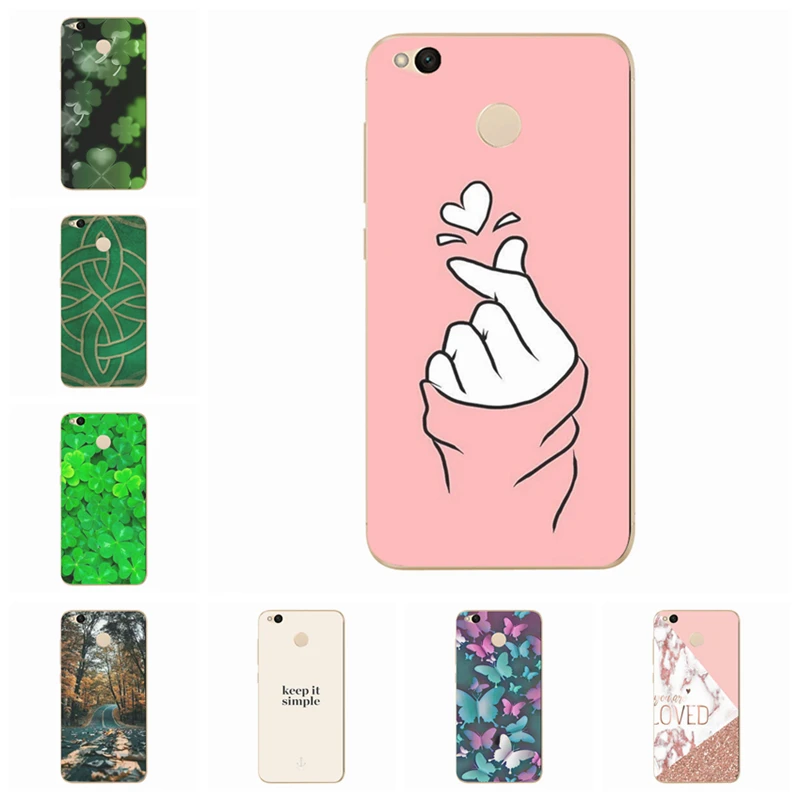 Silicone Case For Xiaomi Redmi 4X Note 4 4A 3 Soft TPU Cover Flower Leaves Bird Mi A1 Pro D125 |