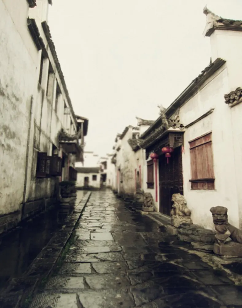 

5x7ft Chinese Traditional House Road Photography Backdrops Photo Props Studio Background