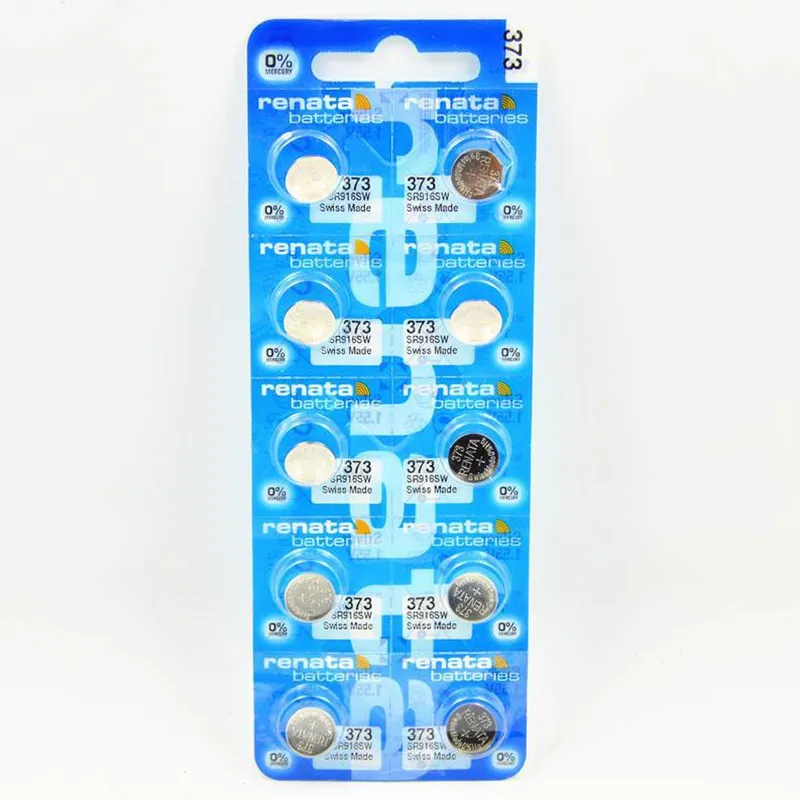 

10Pcs/Lot TETAIL Brand New Renata LONG LASTING 373 SR916SW 916 LR916 SR68 Watch Battery Button Coin Cell Swiss 100% Original
