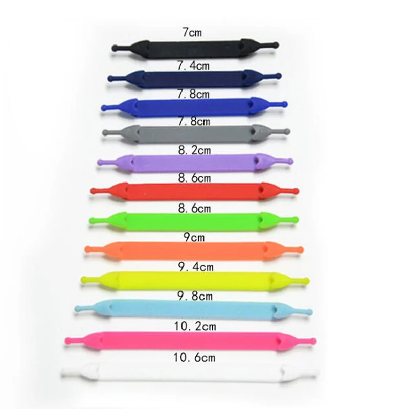 JUP 1Set/20Pcs No Tie Silicone Shoe Laces Creative Shoelaces Unisex Elastic Silicone Shoe Lace All Canvas Leisure Sneaker Sports