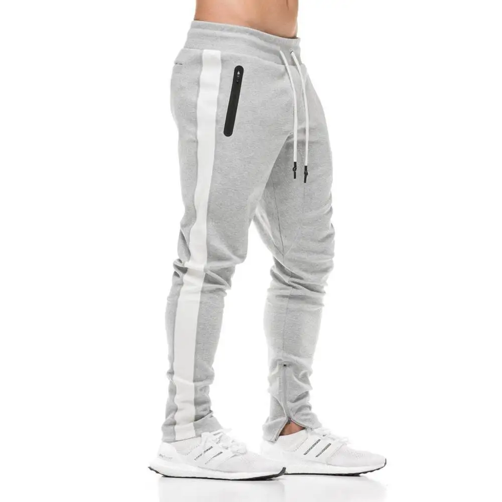 Осенние новые мужские спортивные штаны для бега, мужские обтягивающие спортивные штаны для фитнеса, тренировочные брюки, мужские Брендовые повседневные Хлопковые Штаны, 2 стиля - Цвет: A2