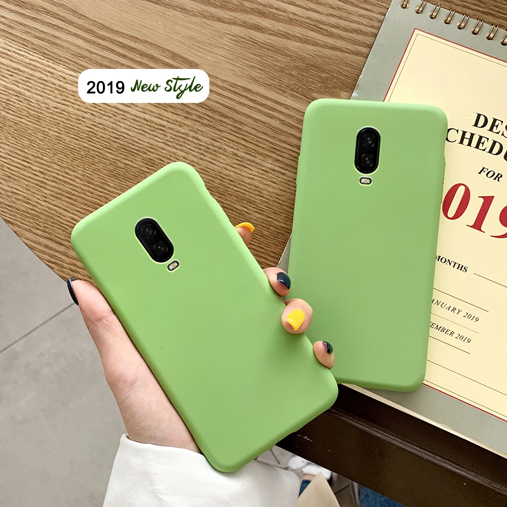 

Fresh Original Eco Green Matte Soft Phone Case for OnePlus 7 Pro Protective Cover OnePlus 5 5T 6 6T Anti Knock Silicone Case