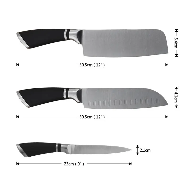 9 inch 12 inch Stainless Steel kitchen knife steel japan Santoku vegetable chopping knife meat Fish cutter cleaver slicing 9 inch 12 inch Stainless Steel kitchen knife steel japan Santoku vegetable chopping knife meat Fish cutter cleaver slicing