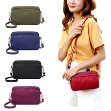 Новинка, 22*7*14 см, женские одноцветные Оксфордские сумки на плечо, дамские модные сумки-мессенджеры с карманами на молнии, сумки через плечо