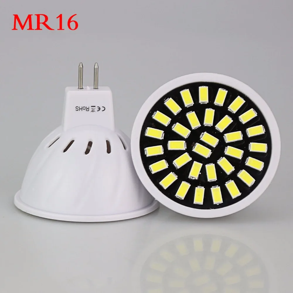 8 W MR16 GU10 Светодиодная лампа 110 V 220 В ампулы светодиодный E27 High Lumen без мерцания SMD5733 чип лампочки для точечных светильников