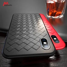 

Moskado Luxury Grid Pattern Case For iPhone X Cases Ultra Thin Soft Silicone Protective Case For iPhone 8 7 6 6S Plus TPU Cover