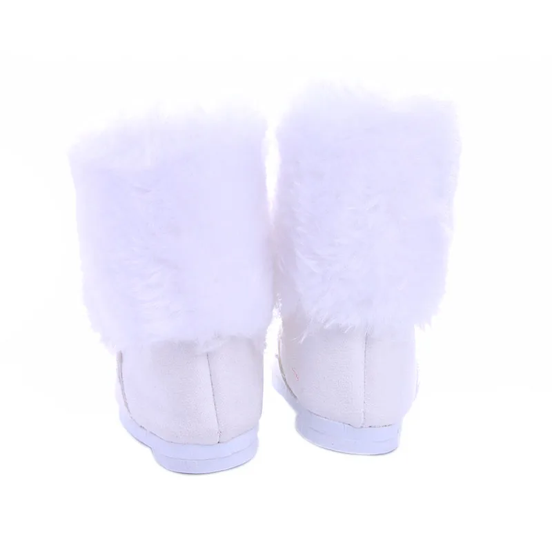 Doll Shoes Boots Fur Toy Gift Doll Shoes White Long Boots For 18" inch American Doll For Generation Toy Accessories