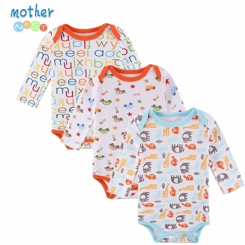 Mother Nest/ Модный комбинезон для девочки, 3 шт./партия, одежда для малышей с принтом собаки, детская одежда, хлопоковый для новорожденных малышей, Комбинезоны