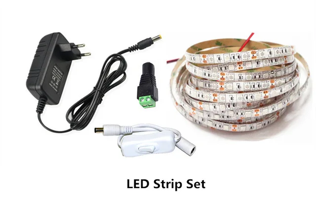 1 м 2 м 3 м 5 м светодиодный светильник для выращивания s 5050 Светодиодный светильник полный спектр светодиодный фито-лампы с адаптером питания 12 В постоянного тока сенсорный выключатель - Испускаемый цвет: Package B
