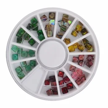 WUF 1 Wheel Nail Art Rhinestone &amp;amp; Decoration For DIY Nails Art Accessory Fashion Decorations Beauty Tools #JS03