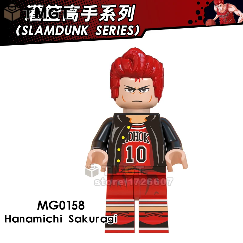 

Single Sale Anime Character Hanamichi Sakuragi MG0158 Basketball Star Player Assemblage Building Blocks Toys For Children gifts