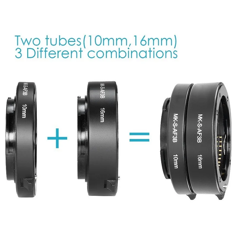 Anel de Extensão Macro de Foco Tubo de Montagem Automática para Sony Meike Automático E-mount A6000 a7 A7ii A7iii A7sii Nex-7 Nex-6 Nex5r Nex-3n Nex-5 A6300 A6500 - Image 4
