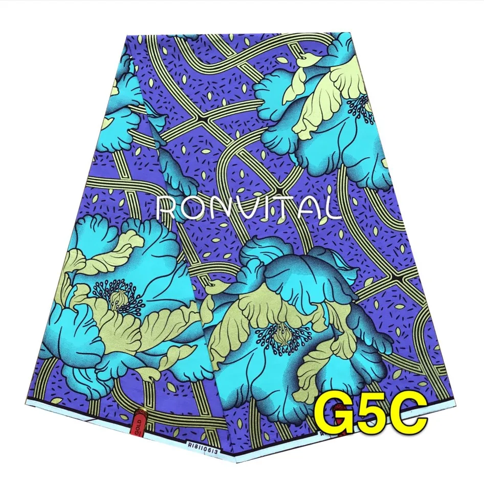 

RONVITAL GUARANTEED WAX HIGH QUALITY DUTCH 100% COTTON GOLDEN PRINTINTING HOLLAN MATERIAL DIY FABRICS 6YARDS/LOT FREE SHIPPING
