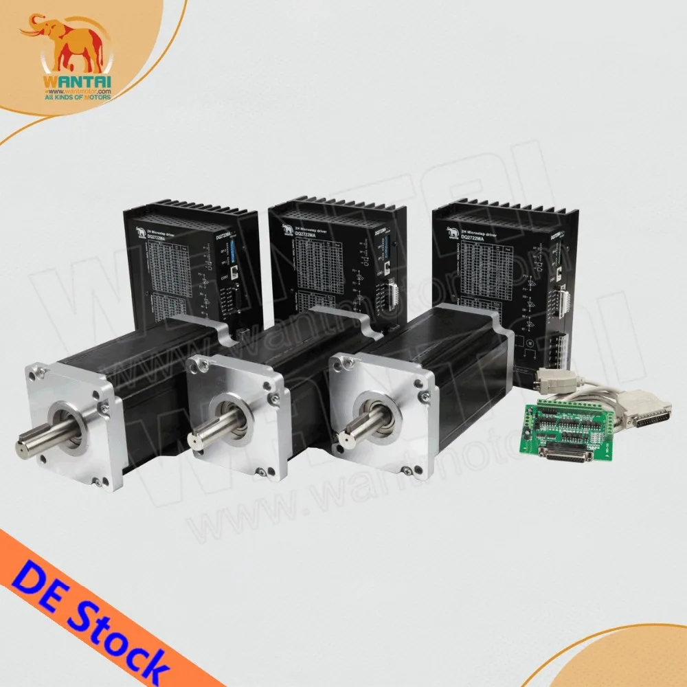 ЧПУ Wantai 3-осевой шаговый двигатель Nema 42 110BYGH150-001 3256oz-in + Драйвер DQ2722M 220 В 7.0A 300 набор