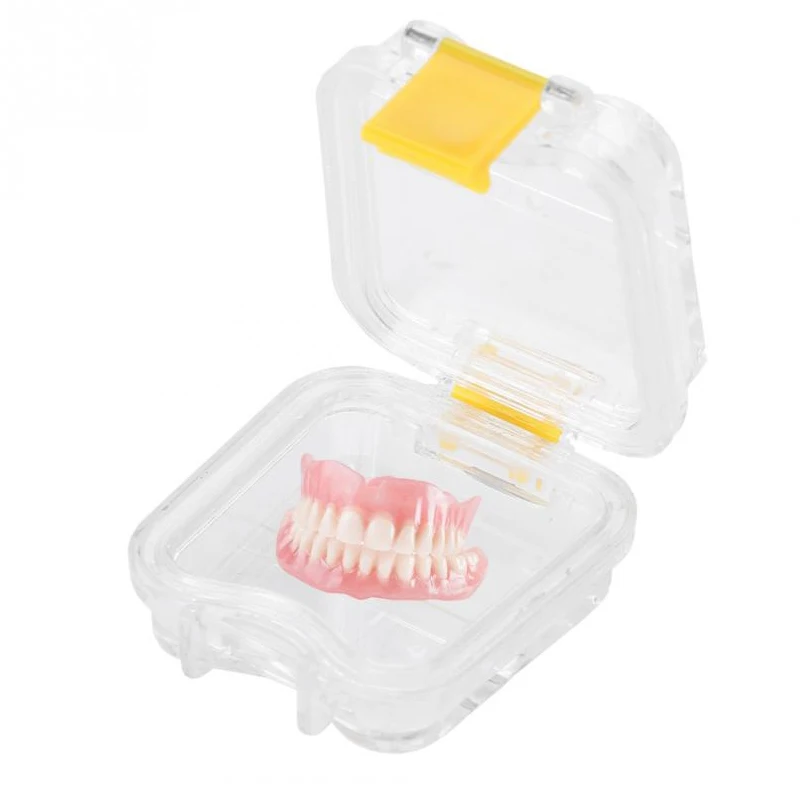 

Professional Denture Box Dental False Teeth Storage Case Tooth Transparent Container with Film