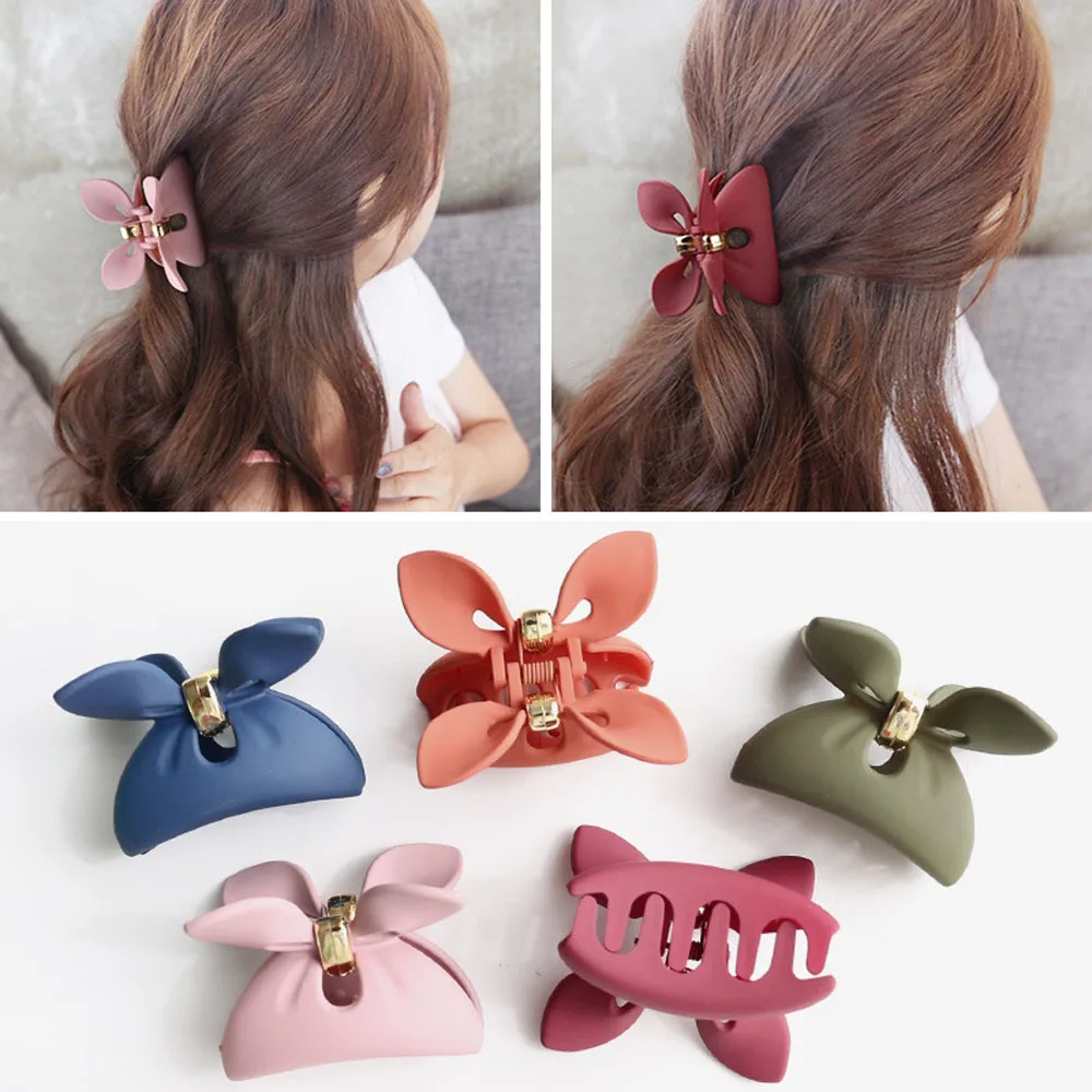 

1pc Fashion Pure Color Butterfly Clip Women Girls Headwear Accessories Hair Barrette Hairclip Tiaras Hair Claw