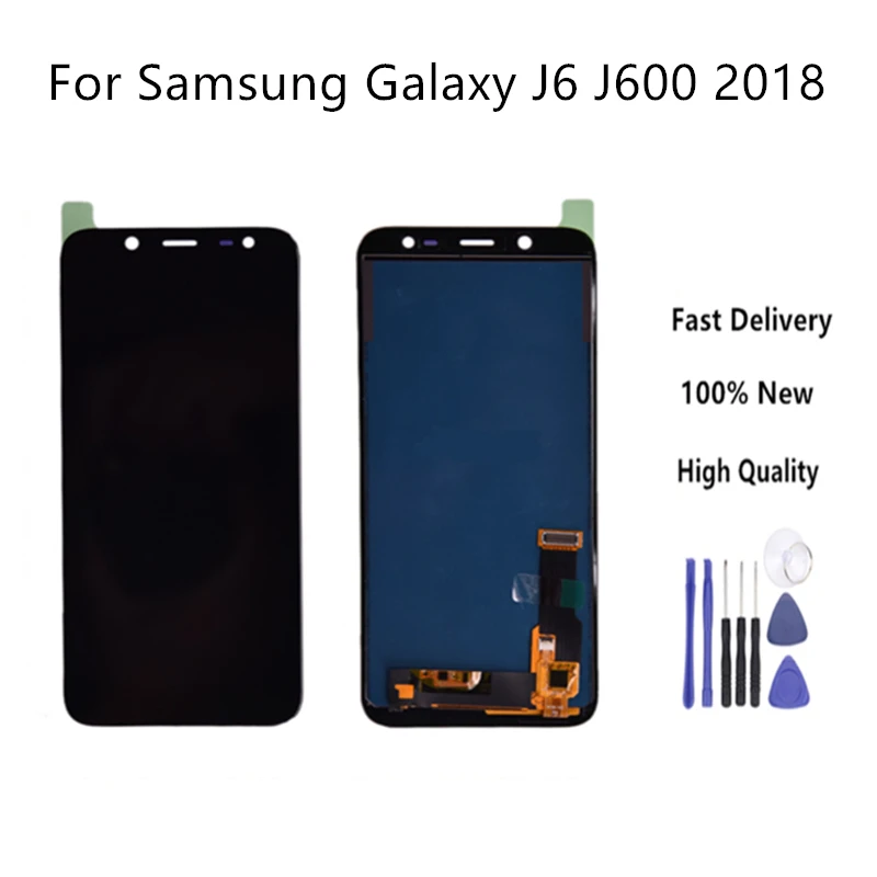 ЖК-дисплей для SAMSUNG Galaxy J6 2018 J600 J600F сенсорный экран Запасные части Samsung дисплей +