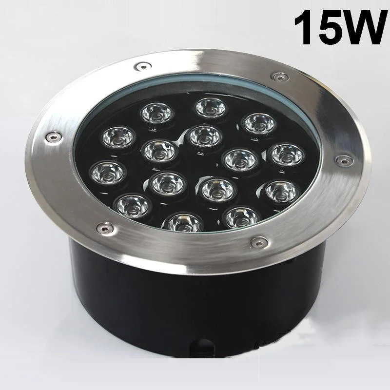 

Outdoor Low Voltage Lights 15W Round Underground LED Stainless Steel Floor Lamp AC85~265V IP65 Buried Lamp Garden Illuminazione