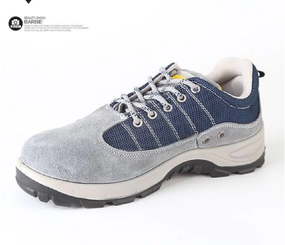 2018 new fashion safety shoes steel toe and sole for men anti-smashing work boots work shoes safety bot