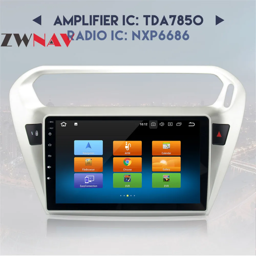 Discount ZWNAV Android 8.0 Car GPS Navigation DVD Player For PEUGEOT 301 Citroen Elysee 2014 2015 2016 2017 Multimedia Radio 9 Inch 2