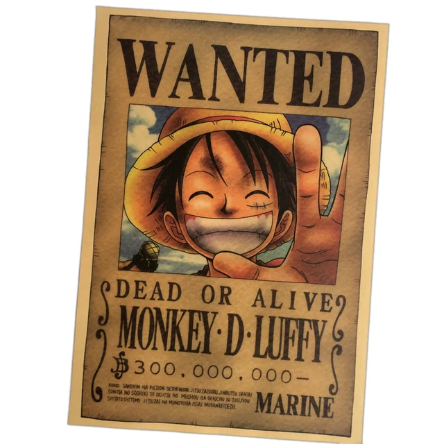 One Piece Luffy Wanted Poster | Free Shipping Worldwide | #1 Fan