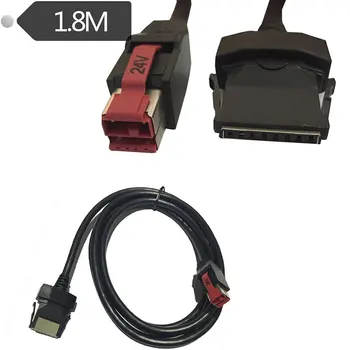 

6Ft/1.8M Powered USB 24V 1X8 Retail Cable for Printers POS Systems