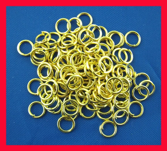 Free Shipping 500pcs Gold Plated Open Jump Ring 9x0.8mm dia. Findings