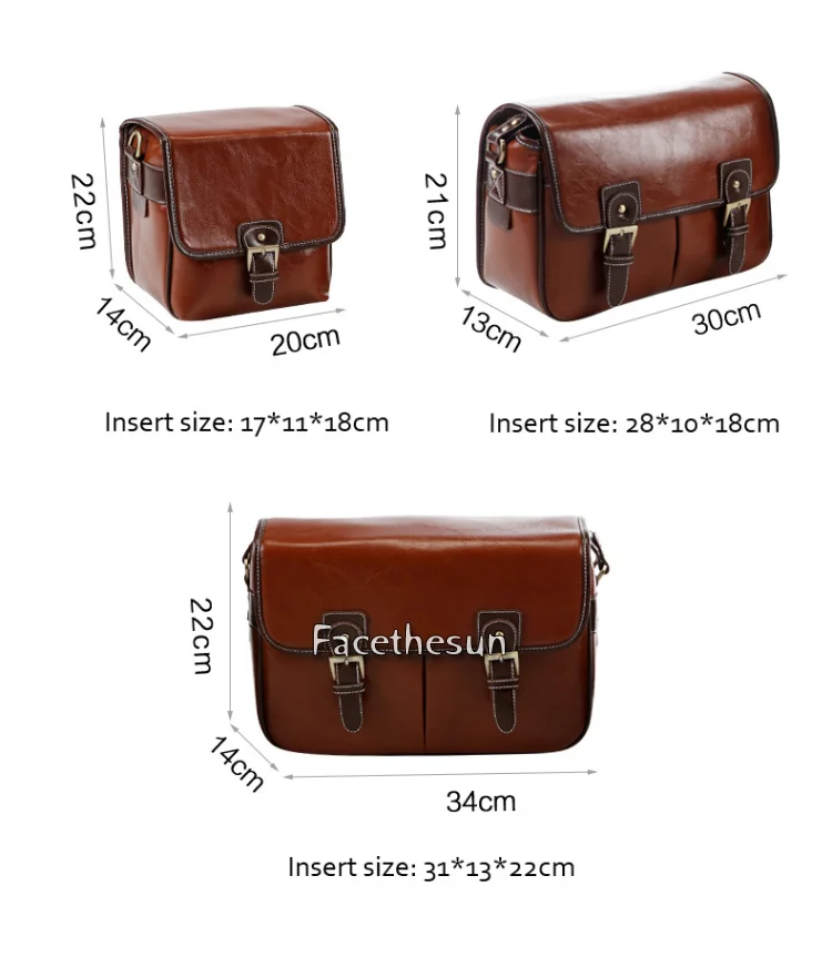 Vintage PU Leather camera shoulder bag KM001-7