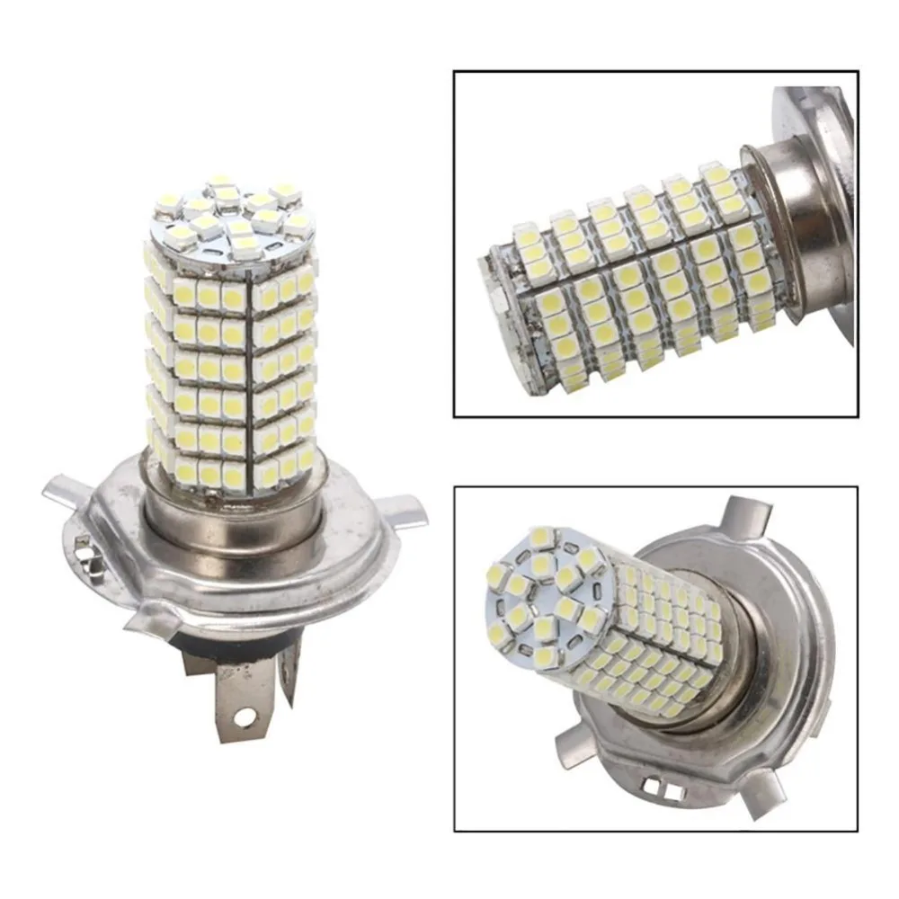 

2pcs 102 SMD 3528 LED H4 LED Headlight Bulb H4 Car Fog Light Pure White 6500K DC 12V Super Bright Auto Lights Headlamp