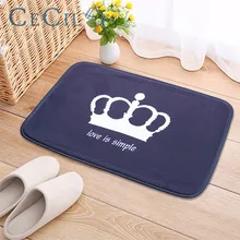 Cecil Crown Printed Bibulous Antiskid Carpet Bathroom Kitchen Carpet Home Floor Mats Living Room Anti-Slip Rug Tapete Alfombras persian totem printed home decor antiskid rug
