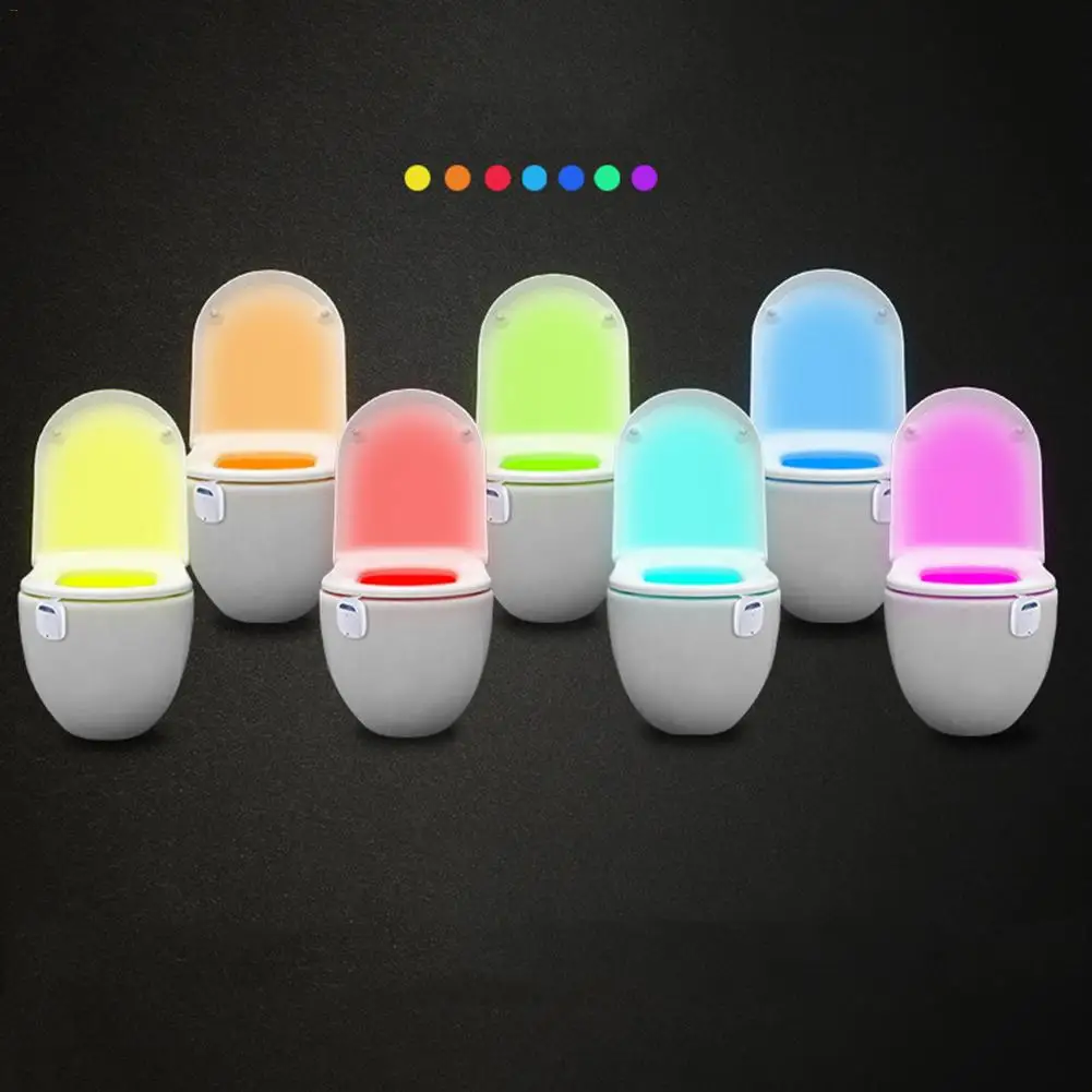 USB Перезаряжаемый Туалет Свет отрицательных ионов датчик человеческого тела 16 цветов подсветка для унитаза чаша умная Ночная подсветка