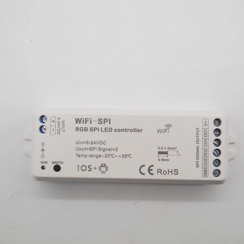 DC5V-24V RGB SPI, Wi-Fi, светодиодный пиксель полосы контроллера Поддержка WS2811 WS2812B TM1809 TM1812 LPD6803 WS2801 UCS1903 TLS3001 IC