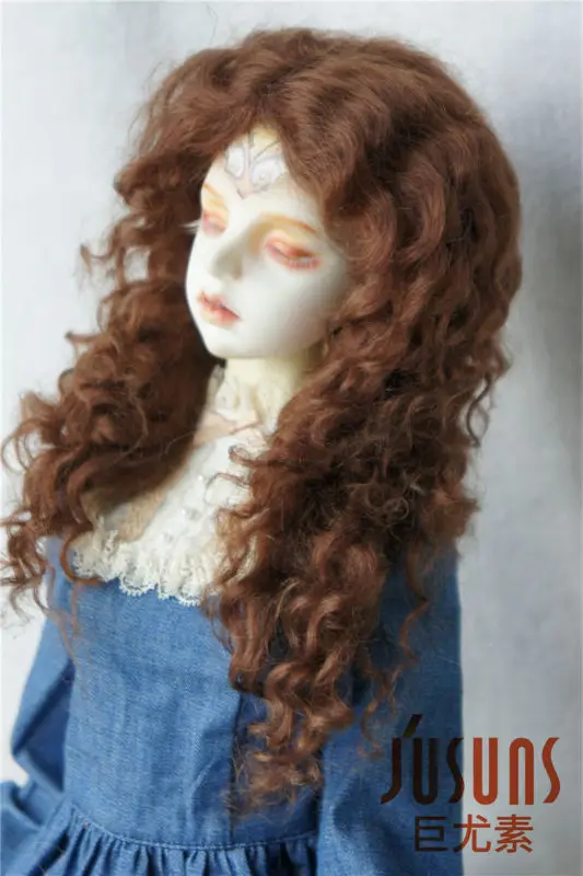 JD139 1/3 SD мохер BJD парик длинные MID прощание вьющиеся кукла парик 8-9 дюймов кукла аксессуары