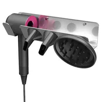 

Wall Mounted Hair Dryer Holder Storage Hanging Bracket For For Dyson Hair Dryer