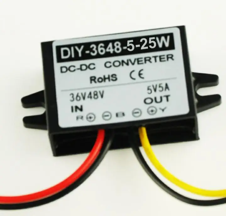 

36V48V(20V-60V) Step Down 5V 5A 25W DC-DC Converter Module Buck Power Converter Car Supply adapter Voltage Regulator Waterproof