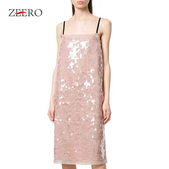 

Women Runway Dress New Full Sequined Sexy Halter Dress Nude Pink Slim Dress Mid Long Vestido Slim Bling Luxury Party Dresses