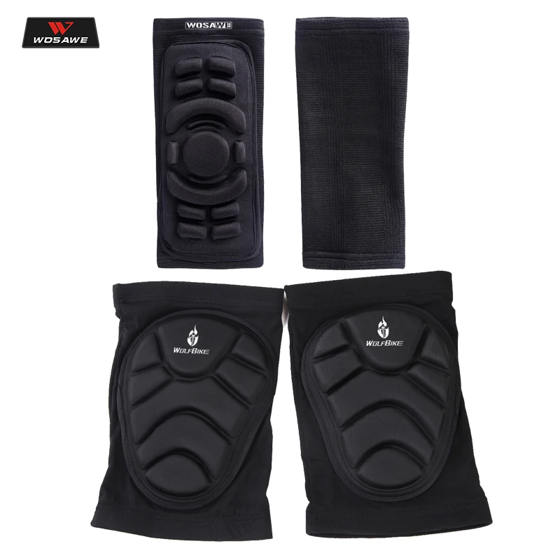 

WOSAWE Sports Football Basketball Motorcycle Elbow Knee Pads Protector Breathable Compression Knee Support Protection 1 Pair EVA