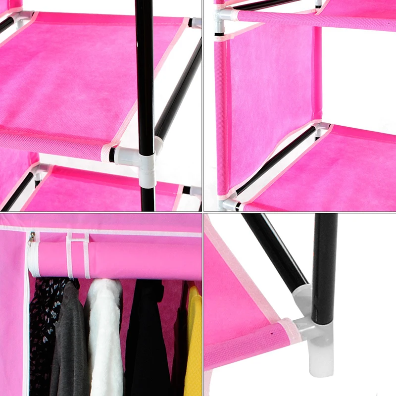 Russian Free Delivery New Pink Double Wardrobe Doors With 5 Tire