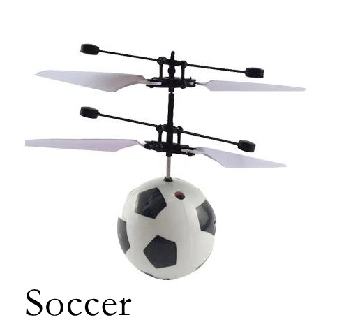 Светодиодный светящийся летающий шар, игрушка, вертолет, Дрон, волшебная инфракрасная индукция, летающие детские игрушки, день рождения, День благодарения, подарок на день, вечерние, Декор - Цвет: Soccer