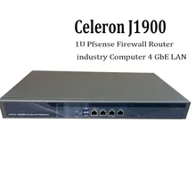 1U Pfsense Celeron J1900 4 ядра сетевой безопасности Управление Desktop маршрутизатор брандмауэра компьютерной индустрии 4 GbE LAN