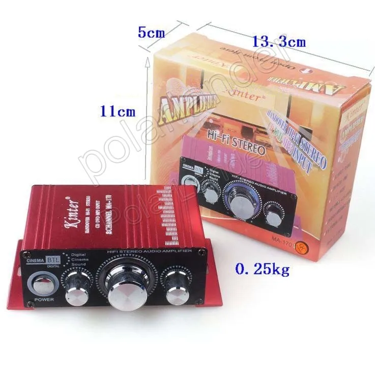 12 V авто автомобиль Hi-Fi стерео усилитель MP3 DVD проигрыватель компакт-дисков входной сигнал усилитель мини стерео Мощность Усилитель 20WX2